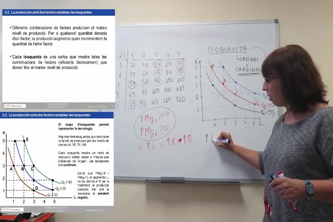 Isoquantes: Tots els factors són variables