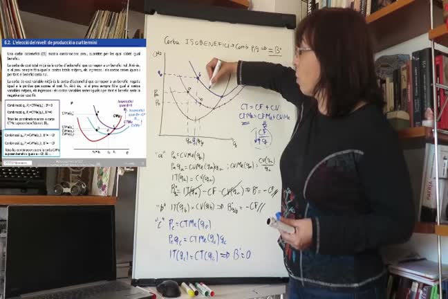 Nivell de producció òptim de l'empresa competitiva a partir del mapa de corbes isobeneficis