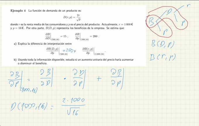 La regla de la cadena